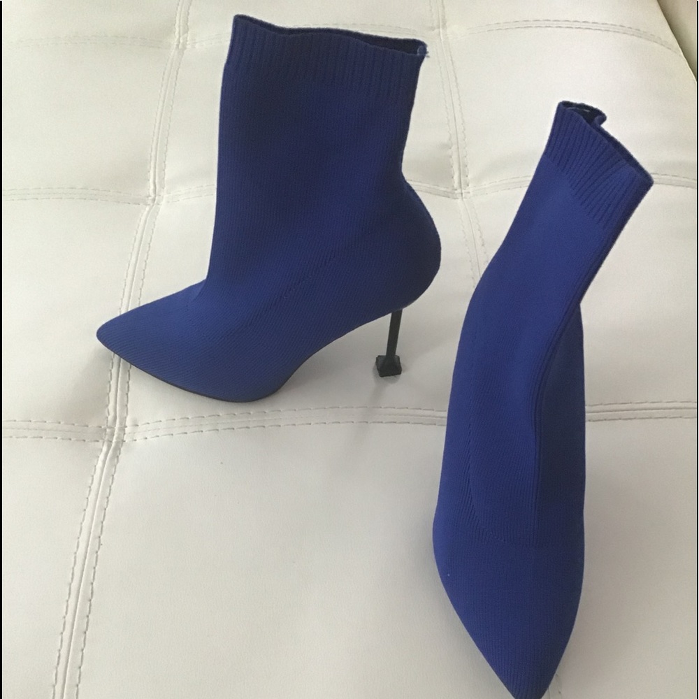 Royal Blue Sweater Booties